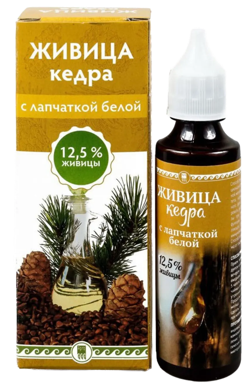 Живица кедра 12,5% с лапчаткой белой