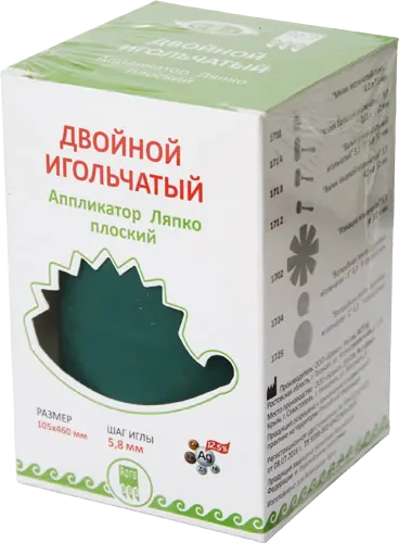 Аппликатор Ляпко Двойной игольчатый. Шаг игл 5,8 мм