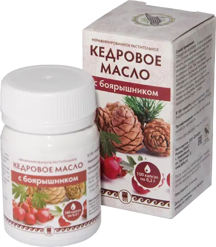 Масло кедровое с боярышником.